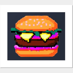 Pixel art burger 4 Posters and Art